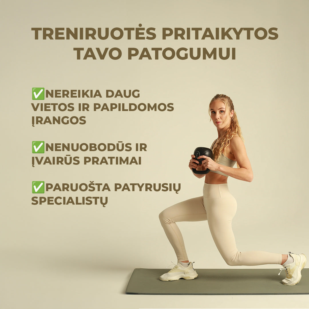 Stipresnis ir sveikesnis kūnas per mėnesį su kineziterapeuto treniruotėmis