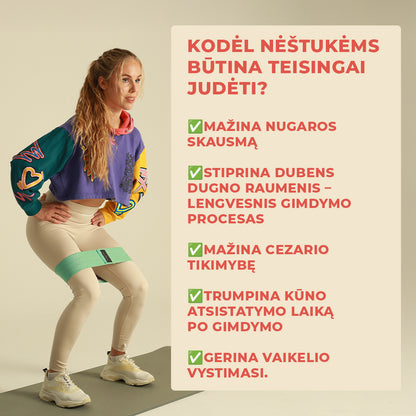 Kineziterapinė programa lengvesniam nėštumui ir gimdymui